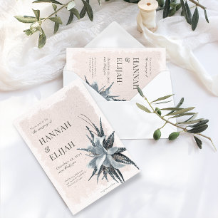 Botanical Vintage Floral Blue Rose Invitation