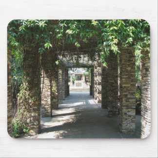 Botanical walkway mouse pad