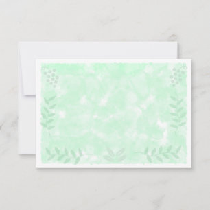 Botanical Watercolor Branches Leaves Blank Note Card