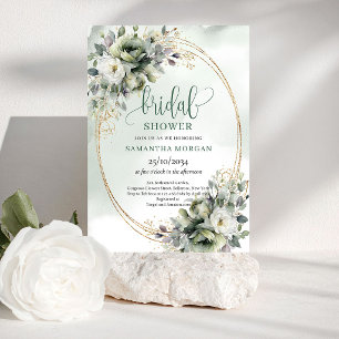 Botanical Watercolor Bridal Shower Invitation