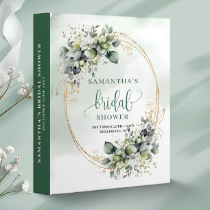 Botanical Watercolor Bridal Shower Memory Album 3 Ring Binder