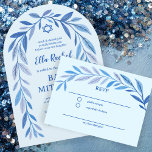 Botanical Watercolor CUSTOM Bar Bat Mitzvah RSVP Enclosure Card<br><div class="desc">Perfect enclosure card to announce a bat mitzvah, bar mitzvah or other Jewish celebration! Hand drawn delicate leaf trame art for you! FULLY CUSTOMIZABLE! Click on “Personalize” above to edit the text. Click "edit using design tool" to adjust the fonts, colors and placements. Delete the back side design if you...</div>