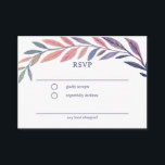 Botanical Watercolor CUSTOM Bar Bat Mitzvah RSVP Enclosure Card<br><div class="desc">Perfect enclosure card to announce a bat mitzvah, bar mitzvah or other Jewish celebration! Hand drawn delicate leaf trame art for you! FULLY CUSTOMIZABLE! Click on “Personalize” above to edit the text. Click "edit using design tool" to adjust the fonts, colors and placements. Delete the back side design if you...</div>