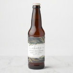 Botanical Watercolor Custom Chalkboard Wedding Beer Bottle Label<br><div class="desc">Dress up your wedding beer bottles with this label featuring your custom "Cheers", names and wedding date framed by handpainted rosemary herb sprigs and set against a black chalkboard background. Perfect for bridal parties, rehearsal dinner parties, outdoor garden weddings, farm to table, beach or lakeside, rustic fall harvest wedding -...</div>