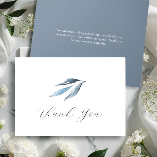 Botanical Watercolor Funeral Thank You Cards