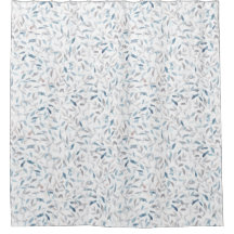 Botanical watercolor gray blue leaves on white