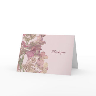 Botanical Watercolor Hydrangea Thank you