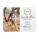 Botanical watercolor leaves photo Save the Date Magnet Botanical watercolor leaves photo Save the Date Magnet