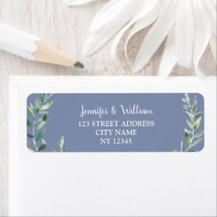 Botanical Watercolor leaves rustic wedding Label
