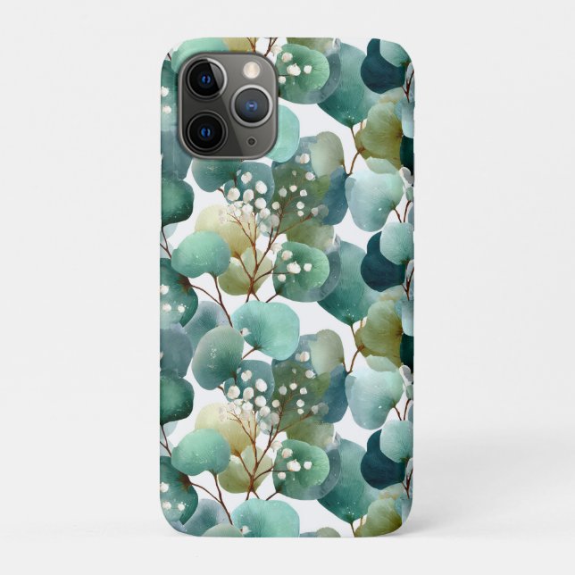 Botanical Watercolor Pattern: Seamless Background  Case-Mate iPhone Case (Back)