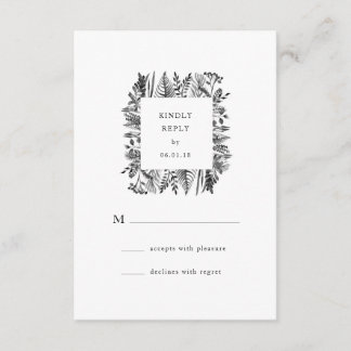 Botanical Watercolor RSVP Card