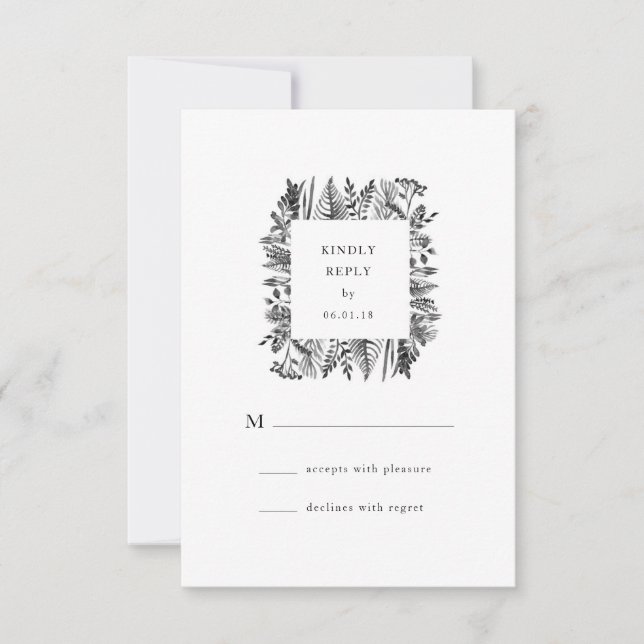Botanical Watercolor RSVP Card (Front)