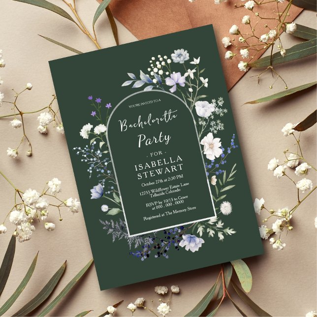 Botanical Watercolor Wildflower Bachelorette Party Invitation (Creator Uploaded)