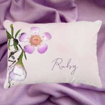 Botanical Wax Flower Accent Pillow