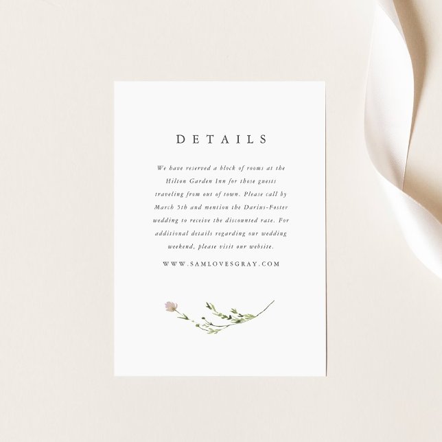 Botanical Wedding Accommodations Enclosure Card (Creator Uploaded)