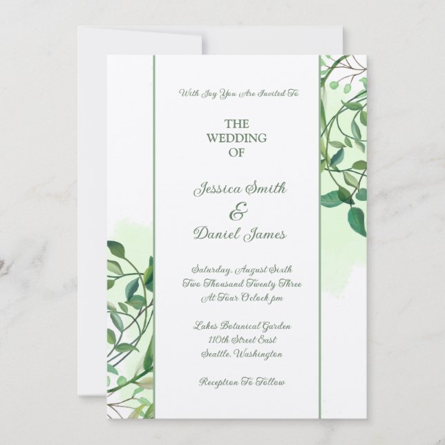 Botanical Wedding Invitation (Front)