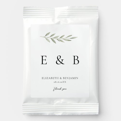 Botanical Wedding Monogram Personalized Greenery Margarita Drink Mix