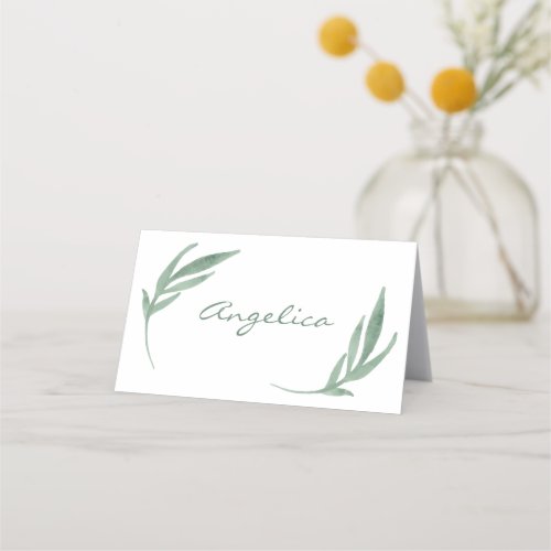 Botanical Wedding Name Place Card