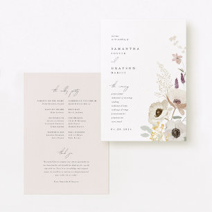 Botanical Wedding Program