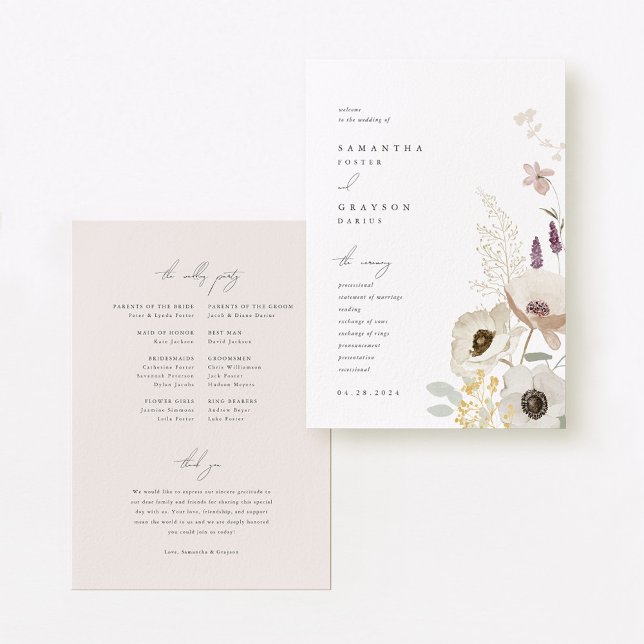 Botanical Wedding Program (Creator Uploaded)