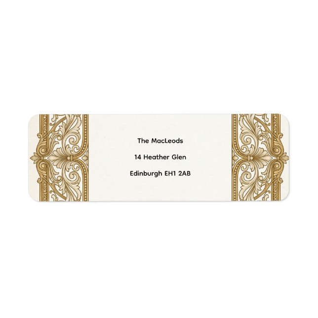 Botanical Wedding Return Address Label (Front)