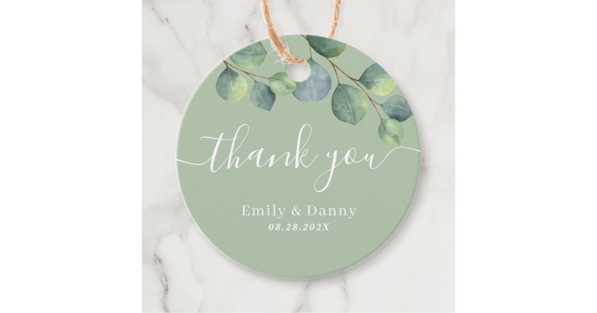 Wedding Welcome Tags - Greenery wedding favor Tags - Welcome Bag