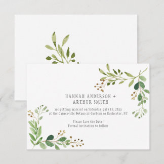 Botanical Wedding Save The Date Invitations |