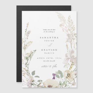 Botanical Wedding Save the Date Magnet