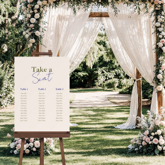 Botanical Wedding Seating Chart Template Foam Board
