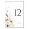 Botanical Wedding Table Number Card
