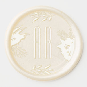 Botanical Wedding Wax Seal Sticker