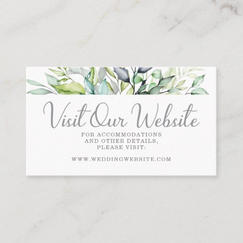 Botanical Wedding Website Insert card