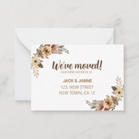 Botanical We've Moved New Home Announcement Card