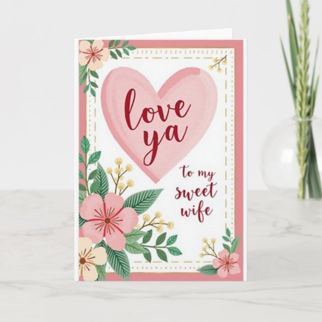 Botanical Wife Mothers Day Card (Front)