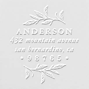 Botanical Wild Meadow Return Address Embosser