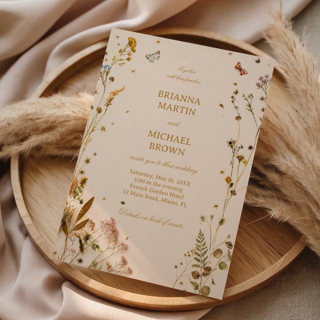 Botanical Wildflower Elegant Invitation (Creator Uploaded)