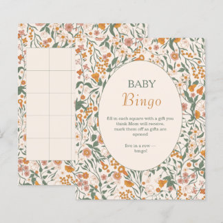 Botanical Wildflower Fall Baby Bingo