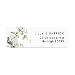 Botanical Wildflower Return Address Wedding Label