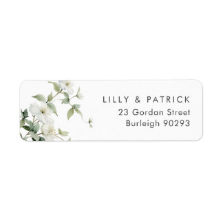 Botanical Wildflower Return Address Wedding Label