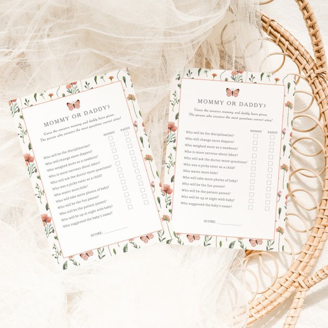 Botanical Wildflower Shower Mommy or Daddy Game  (Creator Uploaded)