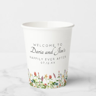 Botanical Wildflowers Beverage Paper Cups