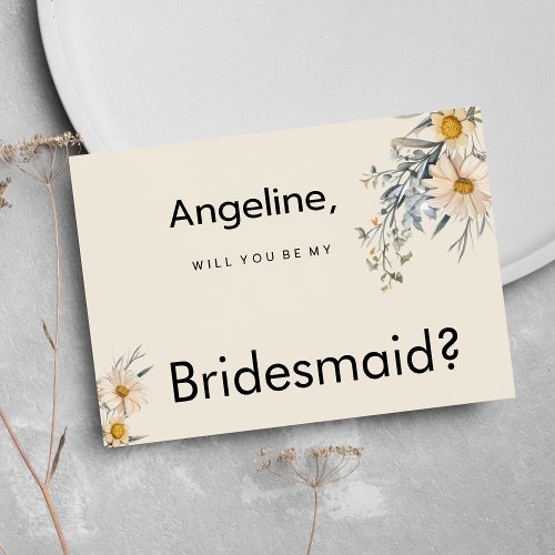 Botanical wildflowers garden floral Bridesmaid