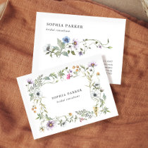 Botanical Wildflowers | Girly and Elegant Business Card