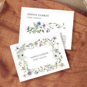 Botanical Wildflowers | Girly and Elegant Business Card