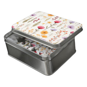 Botanical Wildflowers Meadow Pattern Jigsaw Puzzle