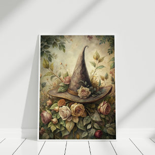 Botanical Witch Hat – Rustic Cottagecore Wall Art