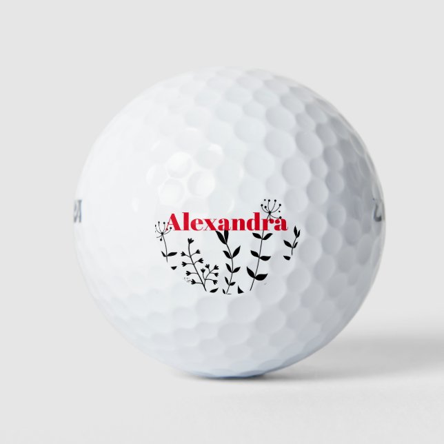 Botanical with Name Golf Balls (Front)
