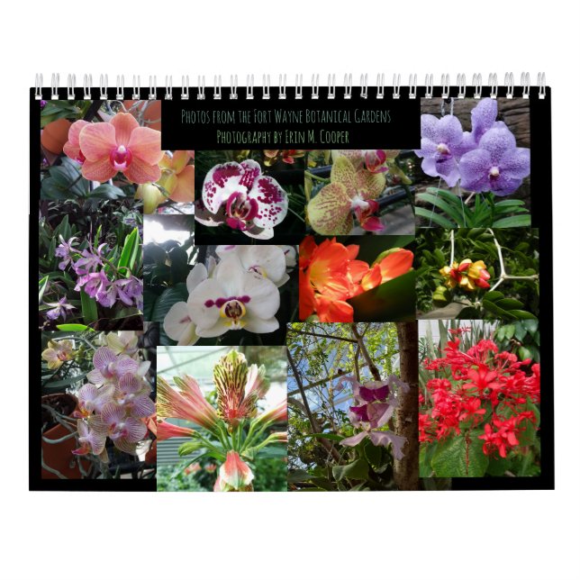 Botanical Wonders, Orchid &Tropical Flowers Calendar (Back)