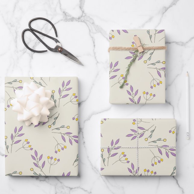 Botanical Wrapping Paper Sheets (Front)