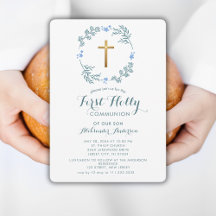 Botanical Wreath Boy First Holly Communion
